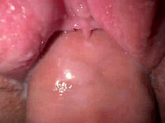 J'ai défoncé la chatte serrée crémeuse de ma belle-soeur cumshot close-up