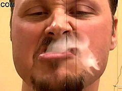 젊은 라티나 여자가 큰 자지 빨고 박음