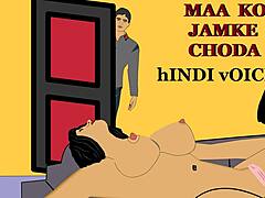 Madrastra e hijastro follando en porno animado con voz