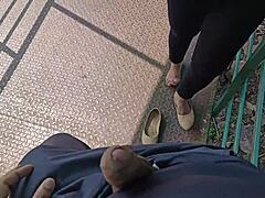 First Time Anal Attempt in Public Jungle Setting