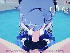 เคชิง จับตัวเองแล้วโดนเย็ดในเกม Genshin Impact