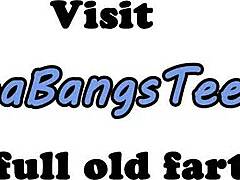 Adolescente 18+ con culo enorme seduce y monta duro al abuelo