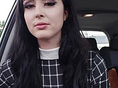 Hey, hot Adams family daughter smoking in car!