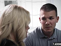 Stepson Codey Steele Craves BDSM Practice with Stepmom Lisey Sweet in Late Father's Dungeon.