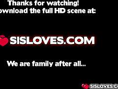 Busty nevlastná sestra sa vyzlečie pre nevlastného brata, aby preskúmal jej tesné spálne tajomstvá