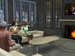 Обед с соседом превратился в дикий 3D хентай свинг