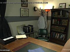 Shemale Asia berdada dominasi brunette di aksi anal keras