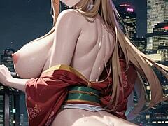 몬스터 자지로 박아줘, 그들이 내 크림파이 젖 보는 동안!