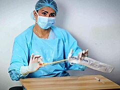 Dominafire Main Fetish Sarung Tangan Perubatan ASMR Dalam Hospital!