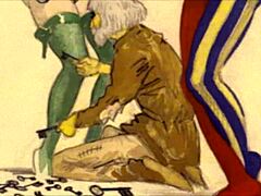 Vintage erotická ilustrace ze starých časů