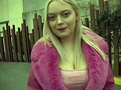 huge tits blonde takes on two men, swallows every drop