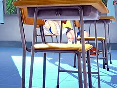 Android 18 i Videl u vreloj lezbijskoj akciji