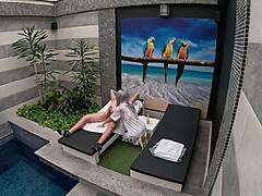 Kutsuin 18+ teini siivoojan yksityiseen sviittiin, ja hän antoi upean suihinpanon kunnes tulin hänen suuhunsa 😏