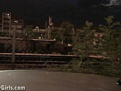 alexis crystal dives into a public dogging gangbang orgy in the car