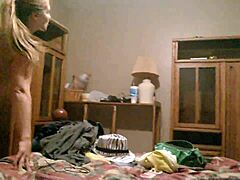 Watch this slut swallow every drop of cum from my cock?