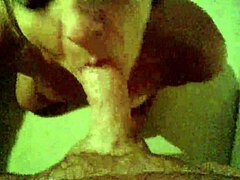 Watch this slut swallow every drop of cum from my cock?