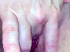 Big boobed wife masturbates and squirts