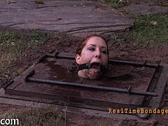 She was into that wild sadomasochism scene, getting all BOUND up in tight BONDAGE ropes at the underground tube spot.