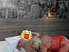 Intense Doggy Fuck with Horny Blonde Slut Bent Over for Creampie