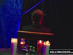 kelly madison and audrey royal covered in cum, masked perky young