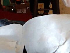 He discovered the TOY PUSSY hidden away and began his solo MASTURBATION session with intense focus.