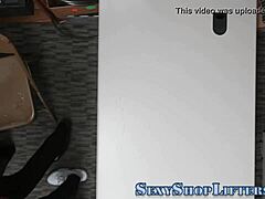 Blonde teen burglar caught in hardcore reality facial