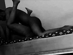 Brunette gets pounded by a massive cock