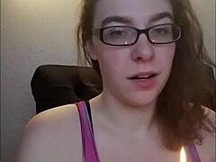 Busty Brunette Stoner Performs POV Striptease