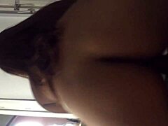 amateur girlfriend riding with friend in homemade setting