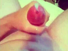 Mature lady masturbates and receives a huge cumshot all over