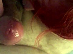 redhead couple shares intimate handjob moments