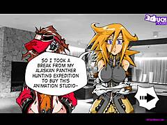 Ai-subeki part 6 features becky in a threesome blowjob with twins