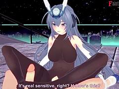 Azur Lane New Jersey Gives Footwork and Handjob in POV