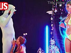 jessie pony and bernard sanchez get wild in jerkaoke orgy, fingering and teasing to orgasm