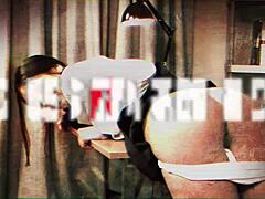 petite asian struggles to deepthroat massive cock in wild scene. her tight mouth barely fits it.