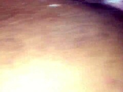 What a juicy ass on that indian wife riding pussy on the desk close up!