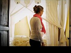 Fit lesbian women use toys after oral