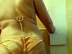 pink bikini tease, wanna see me strip now?