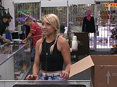 blonde sweetie gets screwed by pawn keeper