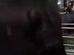 Amateurs eat pussy at fast food