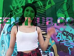 Penelope Woods isn't catfished, she blows Ike Diezel in garage.