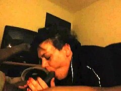 Milf deepthroats massive black monster cock in studio 6 scene three