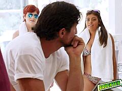 two teachers get fucked in classroom setting