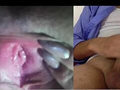 Lovely pussy and ass teased with dildo for cumshot