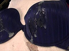jerking off on blue 38d bra!