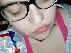 Beautiful Brunette Sucking Boyfriend's Big Black Cock