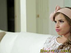 Blonde babe rides in reality scene