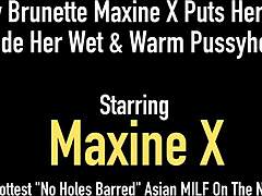 Watch Maxine X Stuff Her Tights Into Her Wet Pussy! Is She Horny Enough?