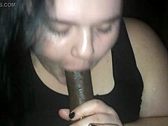 My New Interracial Meet Gives Amazing Blowjob And Handjob On My Cock