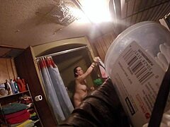 shower time with ronda, enjoying the water